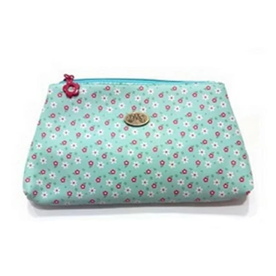 Virágmintás kék neszesszer kiegészítőkkel