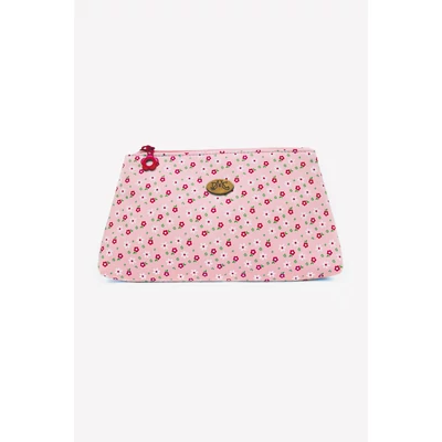 Virágmintás pink neszesszer kiegészítőkkel