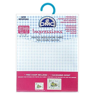 Aida kék kockás 14 ct 35x45 cm