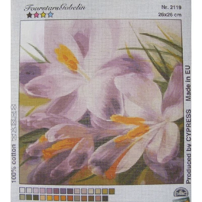 Gobelin előfestett alap DMC HÍMZŐFONALLAL 26x26 - Virág 2119