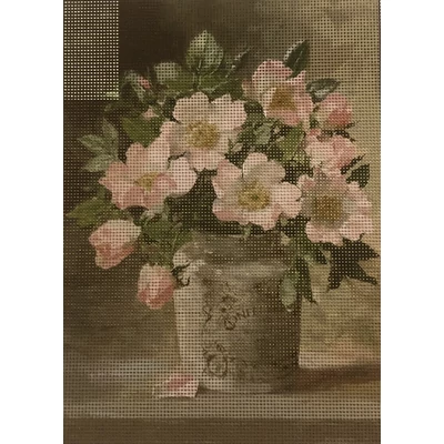 Gobelin előfestett alap DMC HÍMZŐFONALLAL 22x30 - Virág 3055