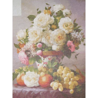 Gobelin előfestett alap DMC FONALLAL 30x40 - Virág 3064