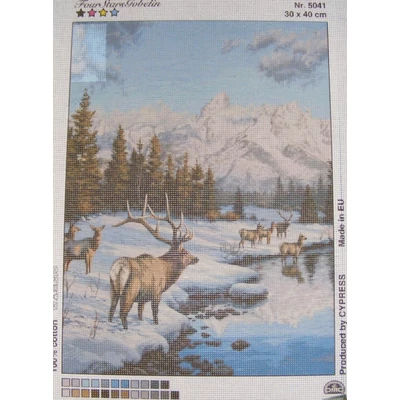 Gobelin 30x40 cm - Rénszarvasok 5041