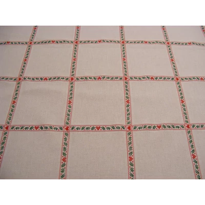 Keresztszemesen hímezhető karácsonyi terítő 90x90 -Zöld