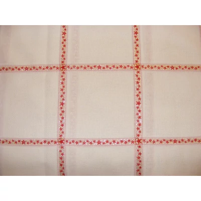 Keresztszemesen hímezhető karácsonyi terítő 90x90 -Piros