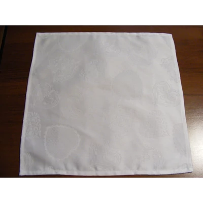 Hímezhető rongyszalvéta-szív fehér színű