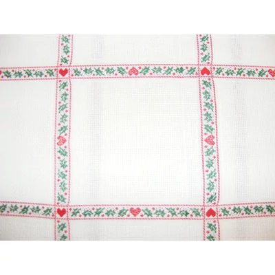 Keresztszemesen hímezhető karácsonyi futó-Zöld