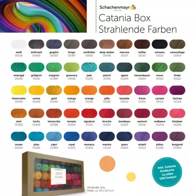 Catania amigurumi box - Élénk színekben