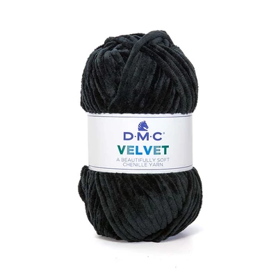 Dmc Velvet zsenilia - 010 - fekete