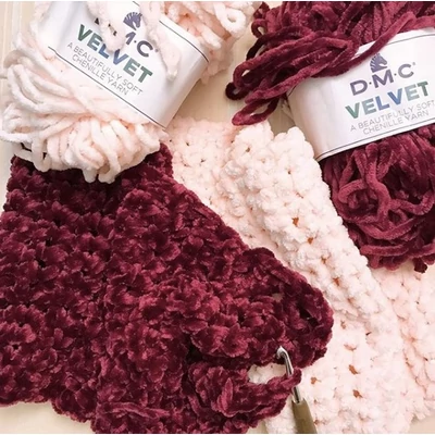 Dmc Velvet zsenilia - 002 - fehér