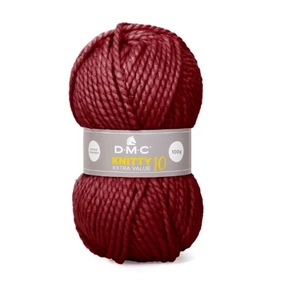 DMC Knitty 10 vastag, őszi-téli fonal - Bordó 841