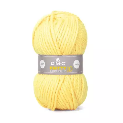DMC Knitty 10 vastag, őszi-téli fonal - Sárga 957
