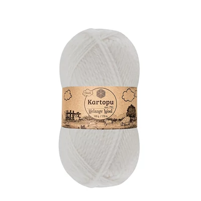 Kartopu Melange Wool 010 - fehér