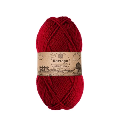 Kartopu Melange Wool 2117 - piros