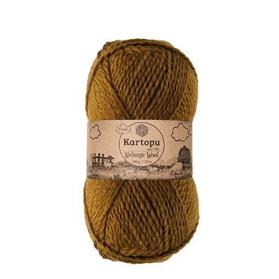 Kartopu Melange Wool 4001 - sötét olíva barna