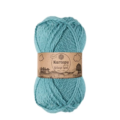 Kartopu Melange Wool 5017 - aqua kék