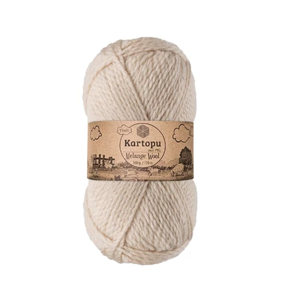 Kartopu Melange Wool 855 - halvány bézs