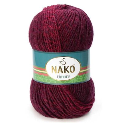 Nako Ombre színátmenetes fonal - 20312 - bordó