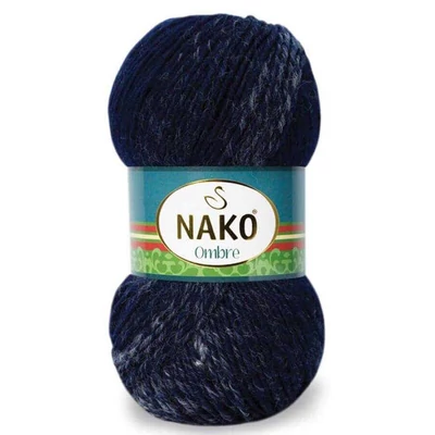 Nako Ombre színátmenetes fonal - 20453 - sötét kék, szürke