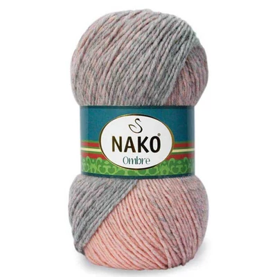 Nako Ombre színátmenetes fonal - 20454 - rózsaszín, szürke