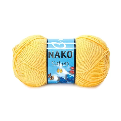 Nako Saten akril fonal - Halvány sárga