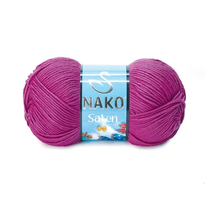 Nako Saten akril fonal - Magenta