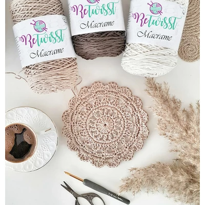 Makramé zsinórfonal 7030 - bordó