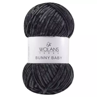 Bunny Baby zsenília fonal - fekete