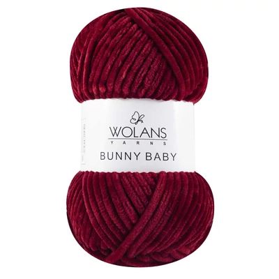 Bunny Baby zsenília fonal - burgundi vörös