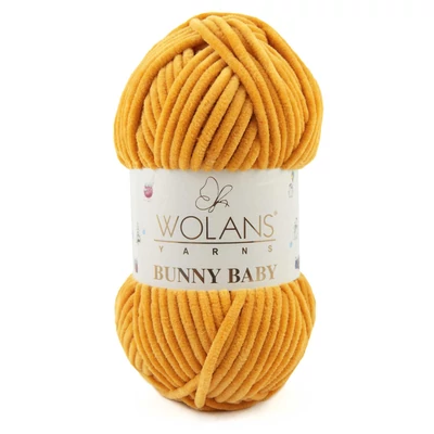 Bunny Baby zsenília fonal - mustár sárga