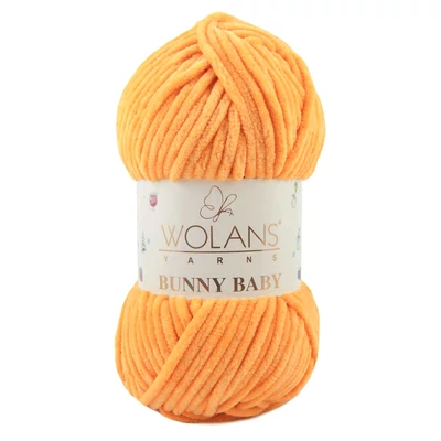 Bunny Baby zsenília fonal - világos narancssárga