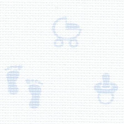 Aida Baby -kék-14 ct-55 cm széles