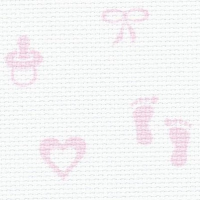 Aida Baby-rózsaszín-14 ct 55 cm széles