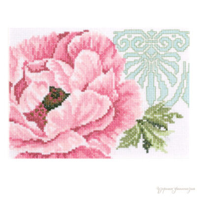 Lanarte keresztszemes készlet - Pink virág