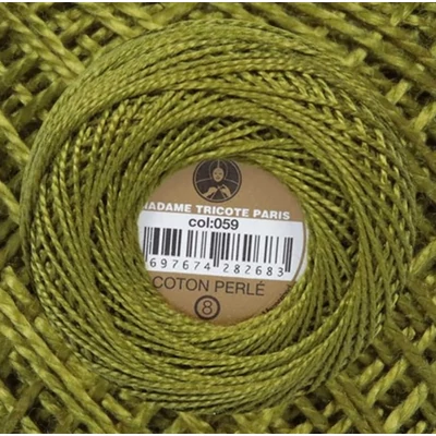 Perlé hímző gyöngyfonal 059 - keki zöld