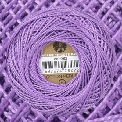 Perlé hímző gyöngyfonal 082 - lila