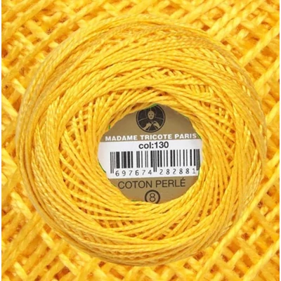 Perlé hímző gyöngyfonal 130 - viágos narancssárga