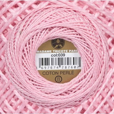 Perlé hímző gyöngyfonal 039 - rózsaszín
