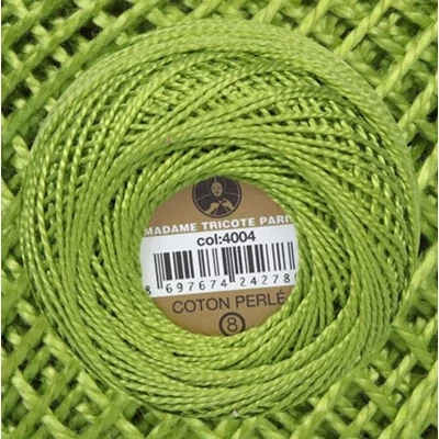 Perlé hímző gyöngyfonal 4004 - zöld