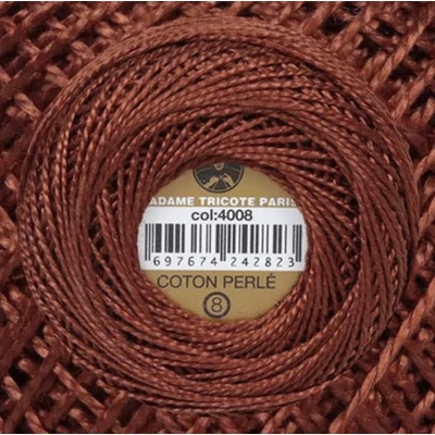 Perlé hímző gyöngyfonal 4008 rozsdabarna