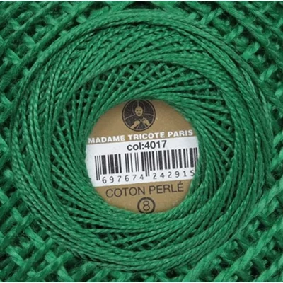 Perlé hímző gyöngyfonal 4017 - fenyőzöld