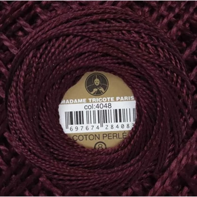 Perlé hímző gyöngyfonal 4048 - mélybordó