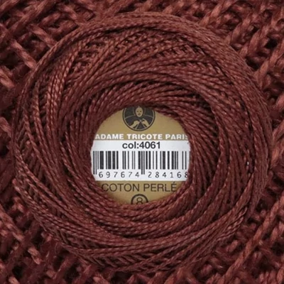 Perlé hímző gyöngyfonal 4061 - barna