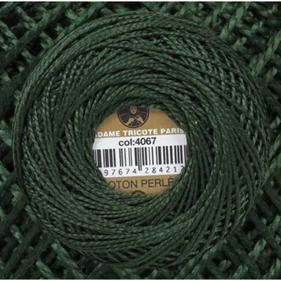 Perlé hímző gyöngyfonal 4067 - zöld