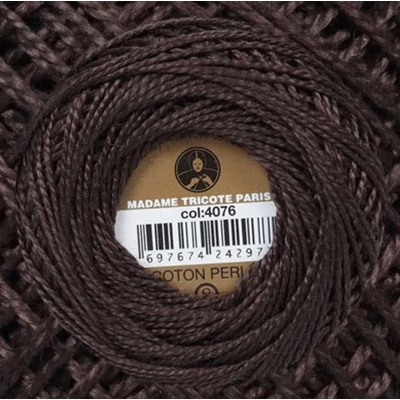 Perlé hímző gyöngyfonal 4076 - sötétbarna