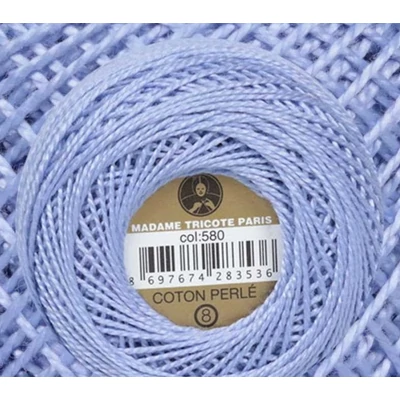 Perlé hímző gyöngyfonal 580 világoskék