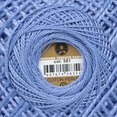 Perlé hímző gyöngyfonal 581 - kék