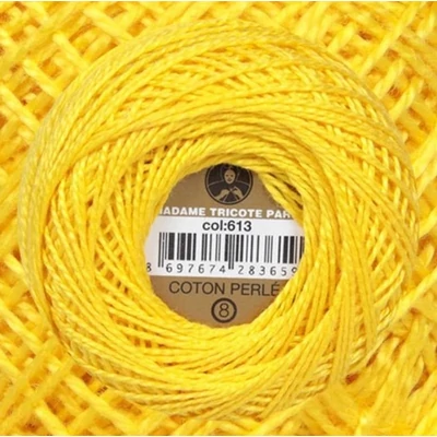 Perlé hímző gyöngyfonal 613 - sárga
