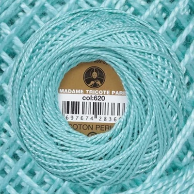 Perlé hímző gyöngyfonal 620 - tengerzöld