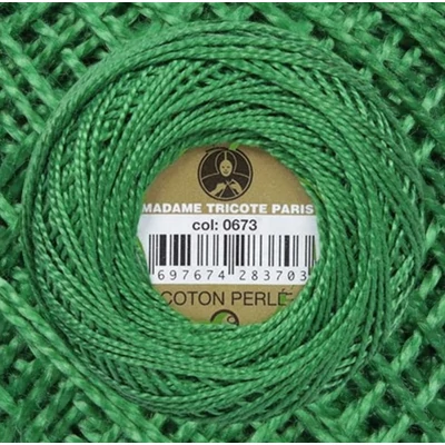 Perlé hímző gyöngyfonal 673 - zöld
